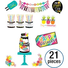 Schoolgirl Style™ Simply Stylish Tropical Pineapple Birthday Bulletin Board Set, 21 Pieces (CD-11046