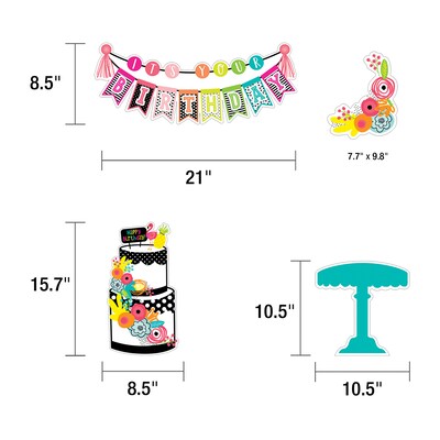 Schoolgirl Style™ Simply Stylish Tropical Pineapple Birthday Bulletin Board Set, 21 Pieces (CD-110464)