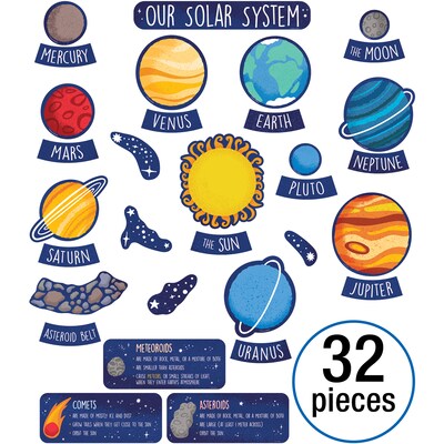 Carson Dellosa Education Solar System Bulletin Board Set, Grade 1-5, 32 Pieces (CD-110472)