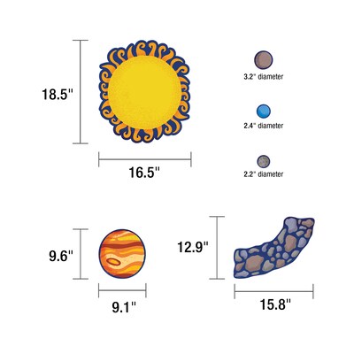 Carson Dellosa Education Solar System Bulletin Board Set, Grade 1-5, 32 Pieces (CD-110472)