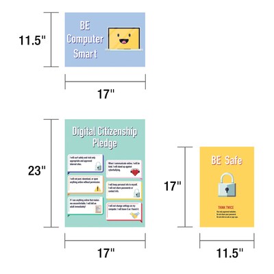 Carson Dellosa Education Digital Citizenship Bulletin Board Set, 7 Pieces (CD-110475)