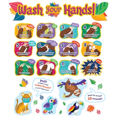 Carson Dellosa Education One World Handwashing Bulletin Board Set (CD-110511)