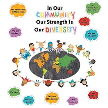 Carson Dellosa Education All Are Welcome Our Strength Is Our Diversity Bulletin Board Set (CD-110534