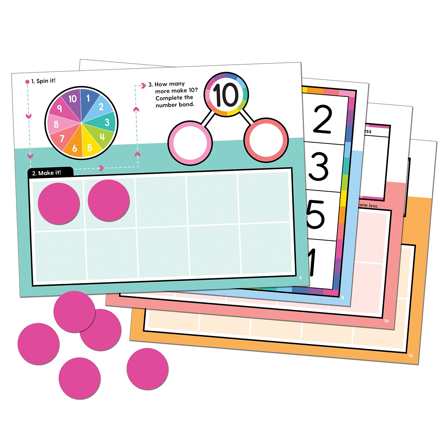 Carson Dellosa Education Edu-Clings Silicone Center Ten Frames (CD-146031)
