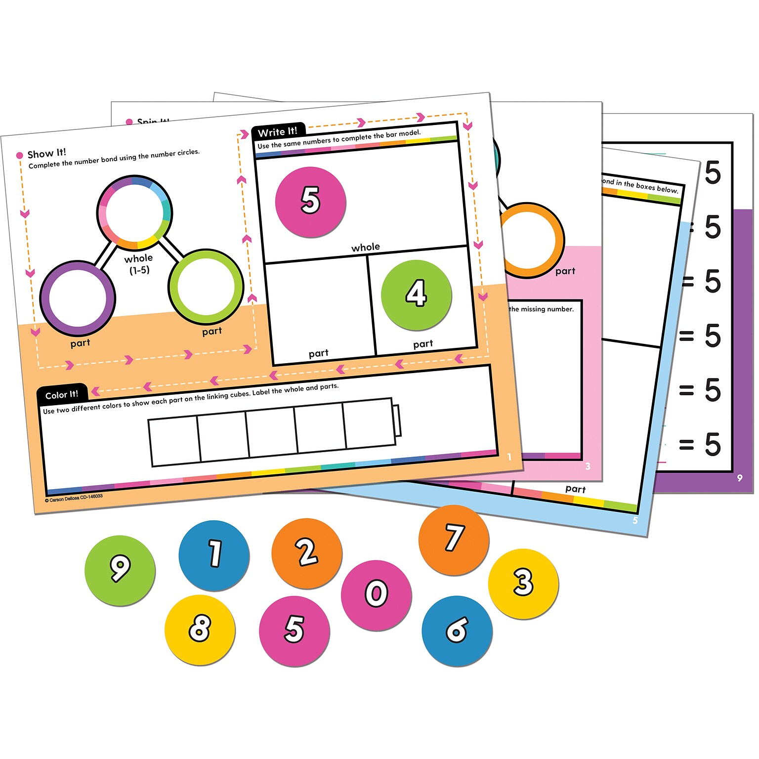 Carson Dellosa Education Edu-Clings Silicone Center: Number Bonds (CD-146033)