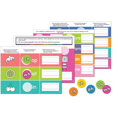 Carson Dellosa Education Edu-Clings Silicone Center: Digraphs (CD-146036)