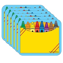 Carson Dellosa Education Crayon Box Name Tags, 3 x 2.5, 40 Per Pack, 6 Packs (CD-9412-6)