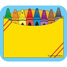 Carson Dellosa Education Crayon Box Name Tags, 3 x 2.5, 40 Per Pack, 6 Packs (CD-9412-6)