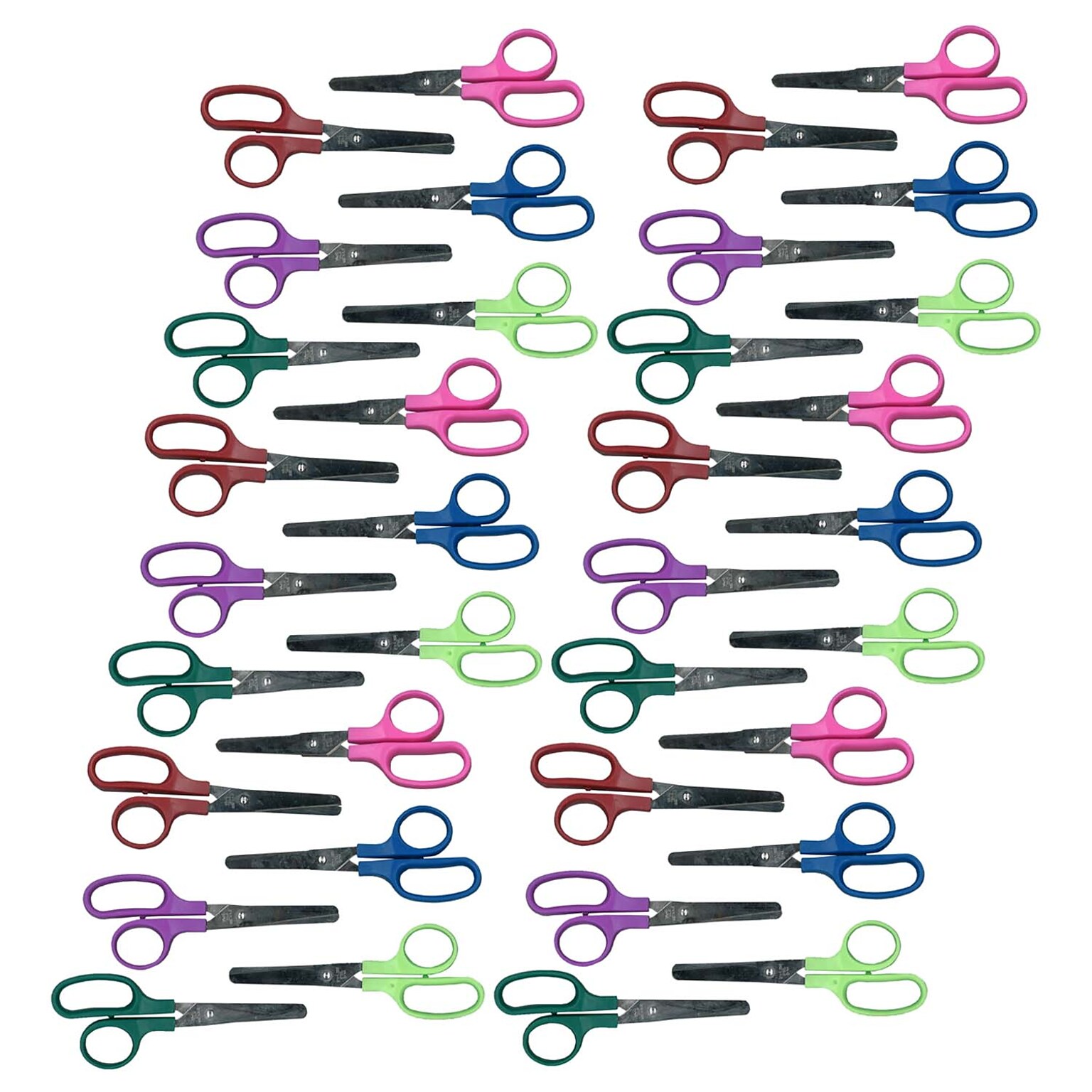 Charles Leonard 5 Childrens Stainless Steel Scissors, Blunt Tip, Assorted Colors, Pack of 36 (CHL77510-36)
