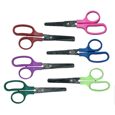 Charles Leonard 5 Childrens Stainless Steel Scissors, Blunt Tip, Assorted Colors, Pack of 36 (CHL7