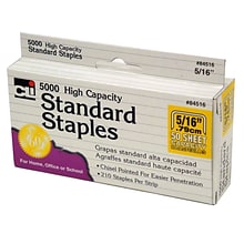 CLI High Capacity Standard Staples, 5/16 Leg Length, 5000/Pack, 10 Packs (CHL84516-10)
