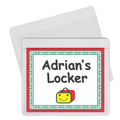 C-Line® Self-Adhesive Clear Labeling Pockets with Inserts, 3.75 x 3, 25 Per Pack, 2 Packs (CLI7044