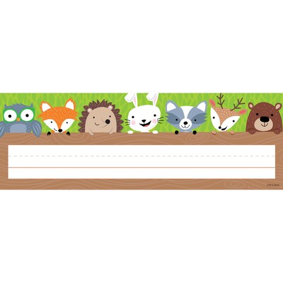 Creative Teaching Press Woodland Friends Nameplates, 9.5" x 3.25", 36 Per Pack, 6 Packs (CTP4400-6)