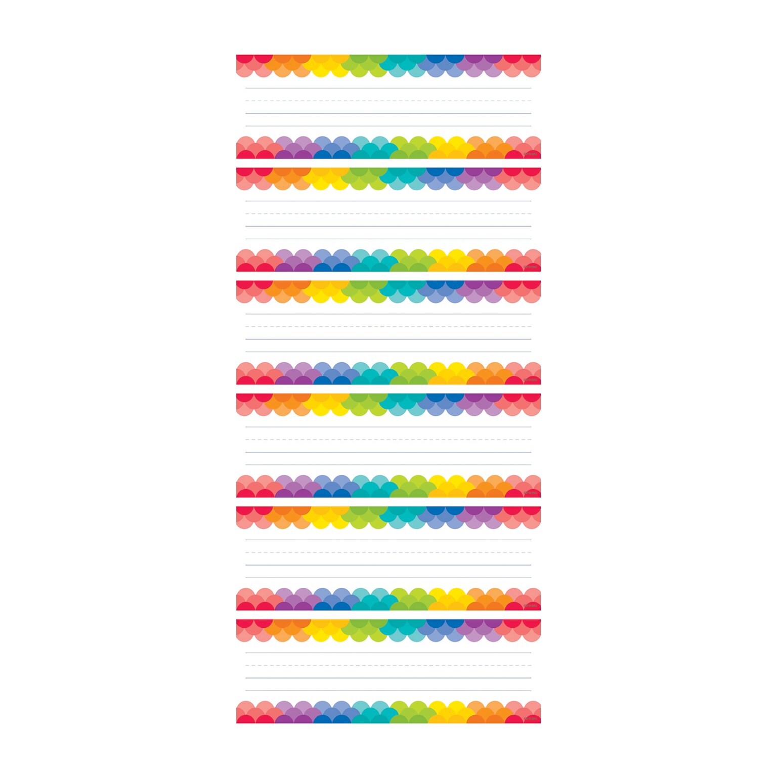 Creative Teaching Press® Rainbow Scallops Nameplates, 9.5 x 3.25, 36 Per Pack, 6 Packs (CTP4401-6)