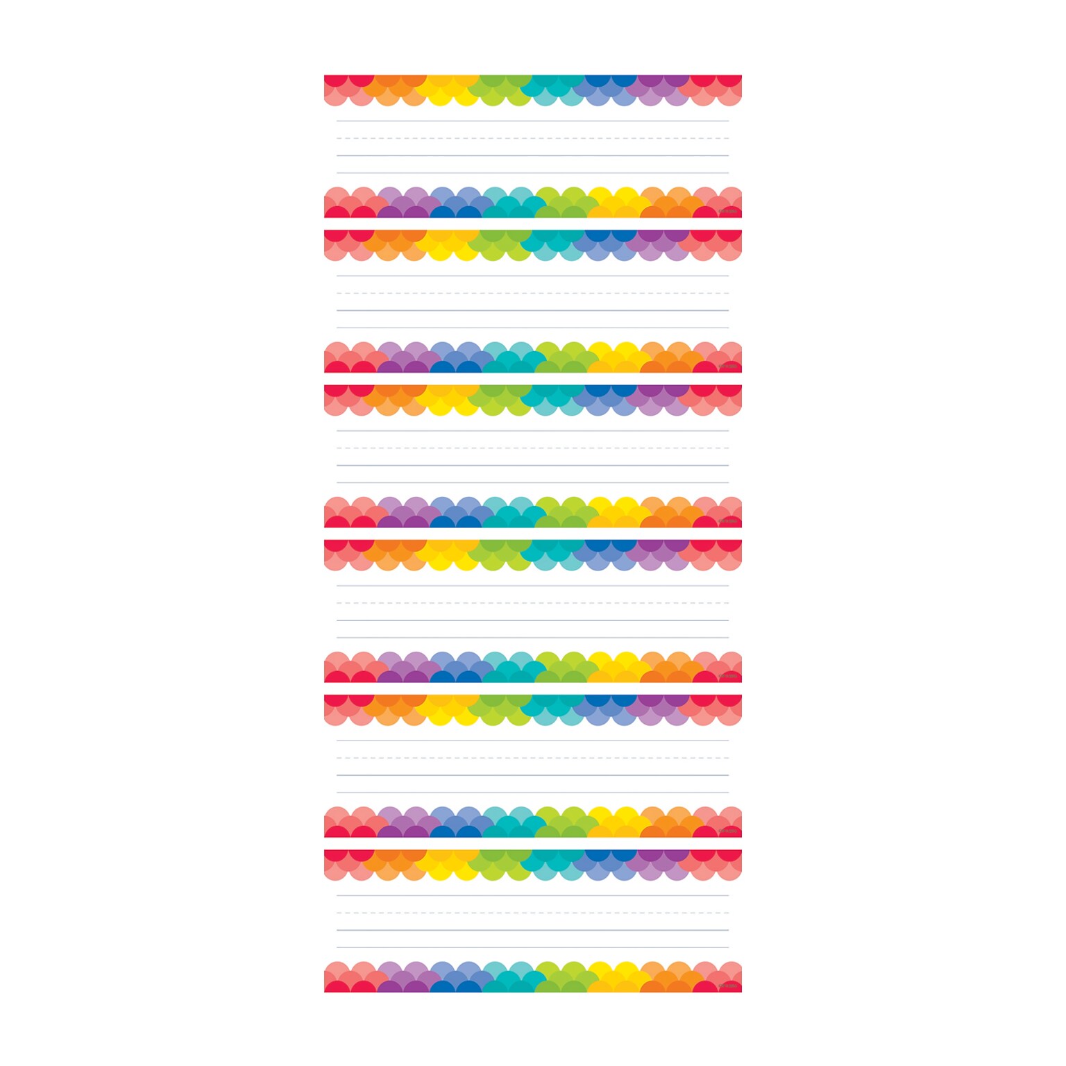Creative Teaching Press® Rainbow Scallops Nameplates, 9.5 x 3.25, 36 Per Pack, 6 Packs (CTP4401-6)