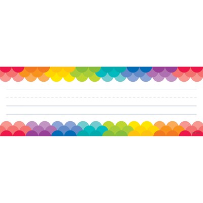 Creative Teaching Press® Rainbow Scallops Nameplates, 9.5 x 3.25, 36 Per Pack, 6 Packs (CTP4401-6)