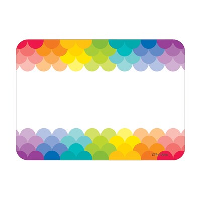 Creative Teaching Press Painted Palette Rainbow Scallops Name Tags, 3.5 x 2.5, 36 Per Pack, 6 Pack