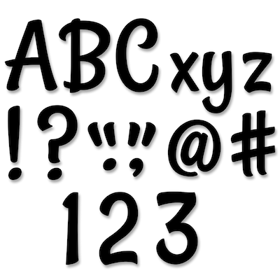 Creative Teaching Press® Stylish 4 Designer Letters, Black, 235 Per Pack, 3 Packs (CTP8573-3)