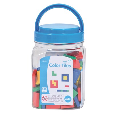 Edx Education Color Tiles, Mini Jar, Set of 100 (CTU13283)