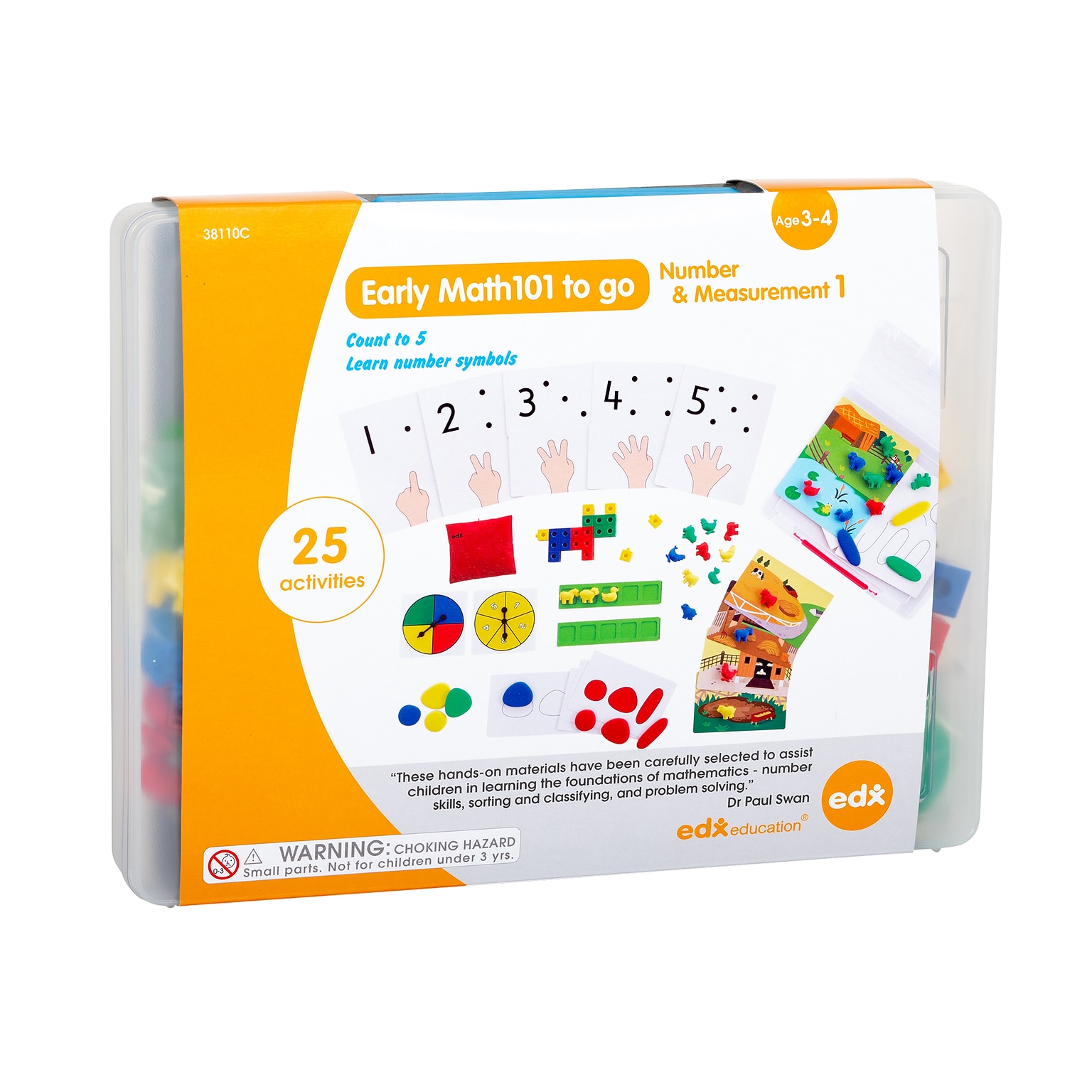 Edx Education® Early Math101 to go, Ages 3-4, Number & Measurement, 25+ Guided Activities (CTU38110)