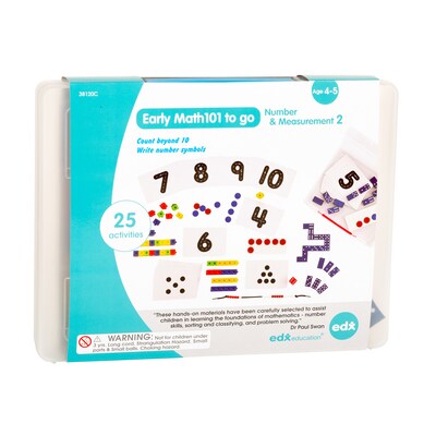 Edx Education® Early Math101 to go, Ages 4-5, Number & Measurement, 25+ Guided Activities (CTU38120)