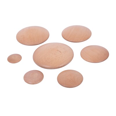 TickiT Natural Buttons, Set of 7 (CTU73424)