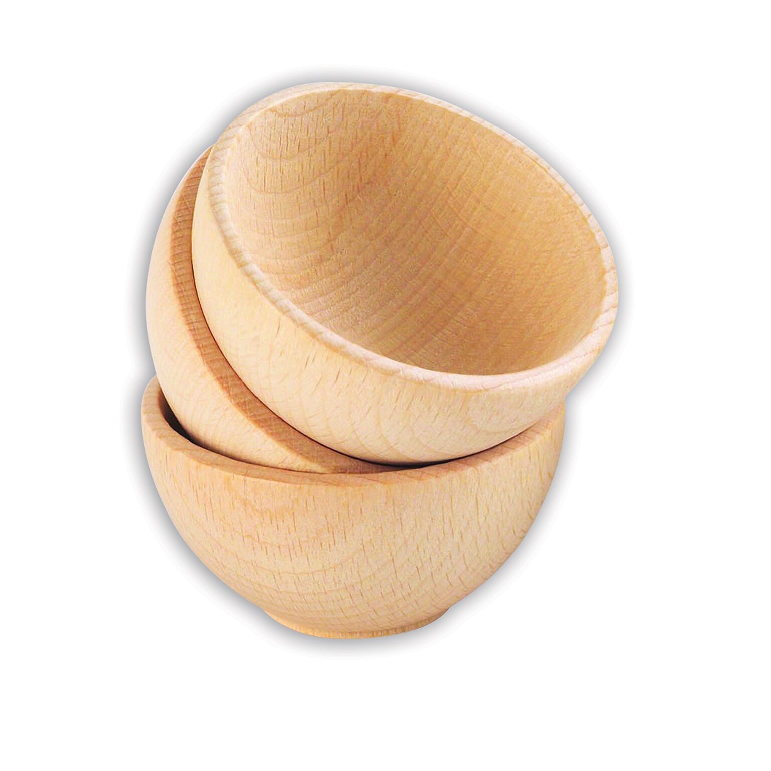 TickiT® Wooden Bowls, Natural Wood, Set of 3 (CTU73929)