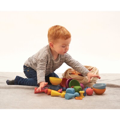 TickiT® Rainbow Wooden Super Set, Assorted Rainbow Colors, 84 Pieces (CTU73979)