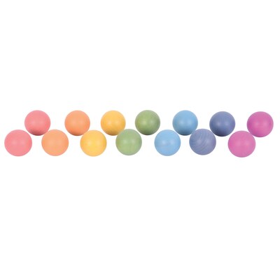 TickiT® Rainbow Wooden Balls, Assorted Rainbow Colors, Set of 14 (CTU73991)