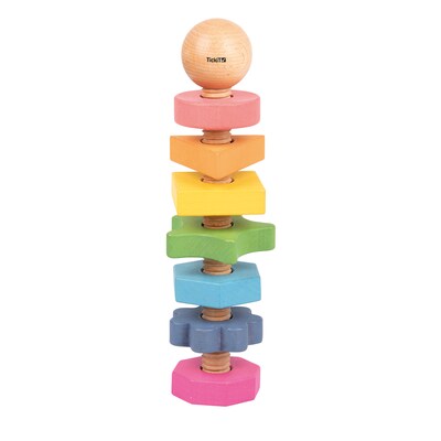 TickiT® Rainbow Wooden Shape Twister, Assorted Rainbow Colors (CTU74003)