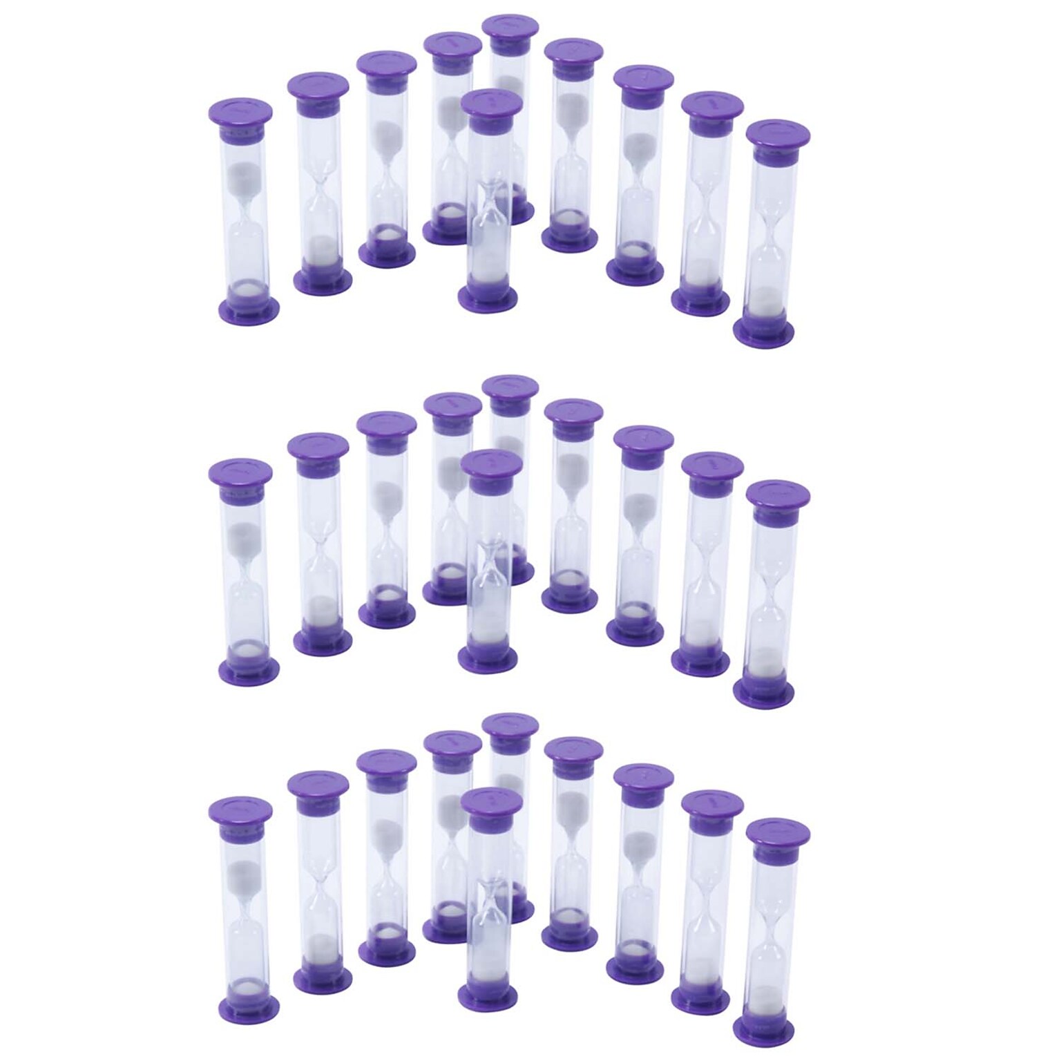 Learning Advantage Sand Timers, 3 Minute, 10/Set, 3 Sets (CTU7626-3)