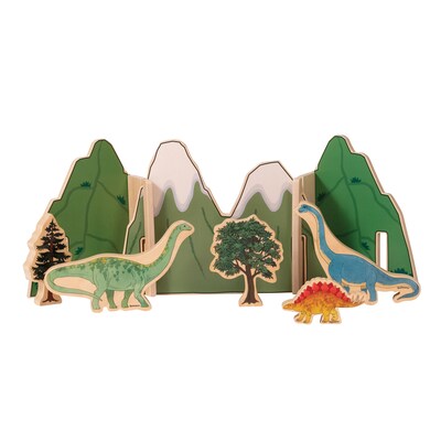 The Freckled Frog Happy Architect Wooden Play Set, Dinosaurs, Set of 22 (CTUFF433)