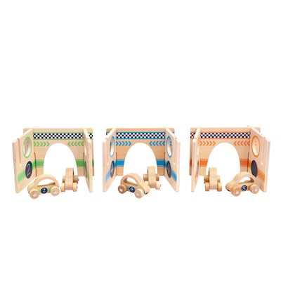 The Freckled Frog Happy Architect Wooden Play Set, Raceway, Set of 25 (CTUFF435)
