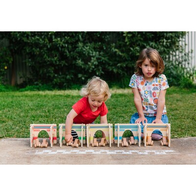 The Freckled Frog Happy Architect Wooden Play Set, Raceway, Set of 25 (CTUFF435)