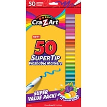 Cra-Z-Art® Washable Super Tip Markers, 50 Assorted Colors 12 Scented, 2 Packs (CZA01328WM14-2)
