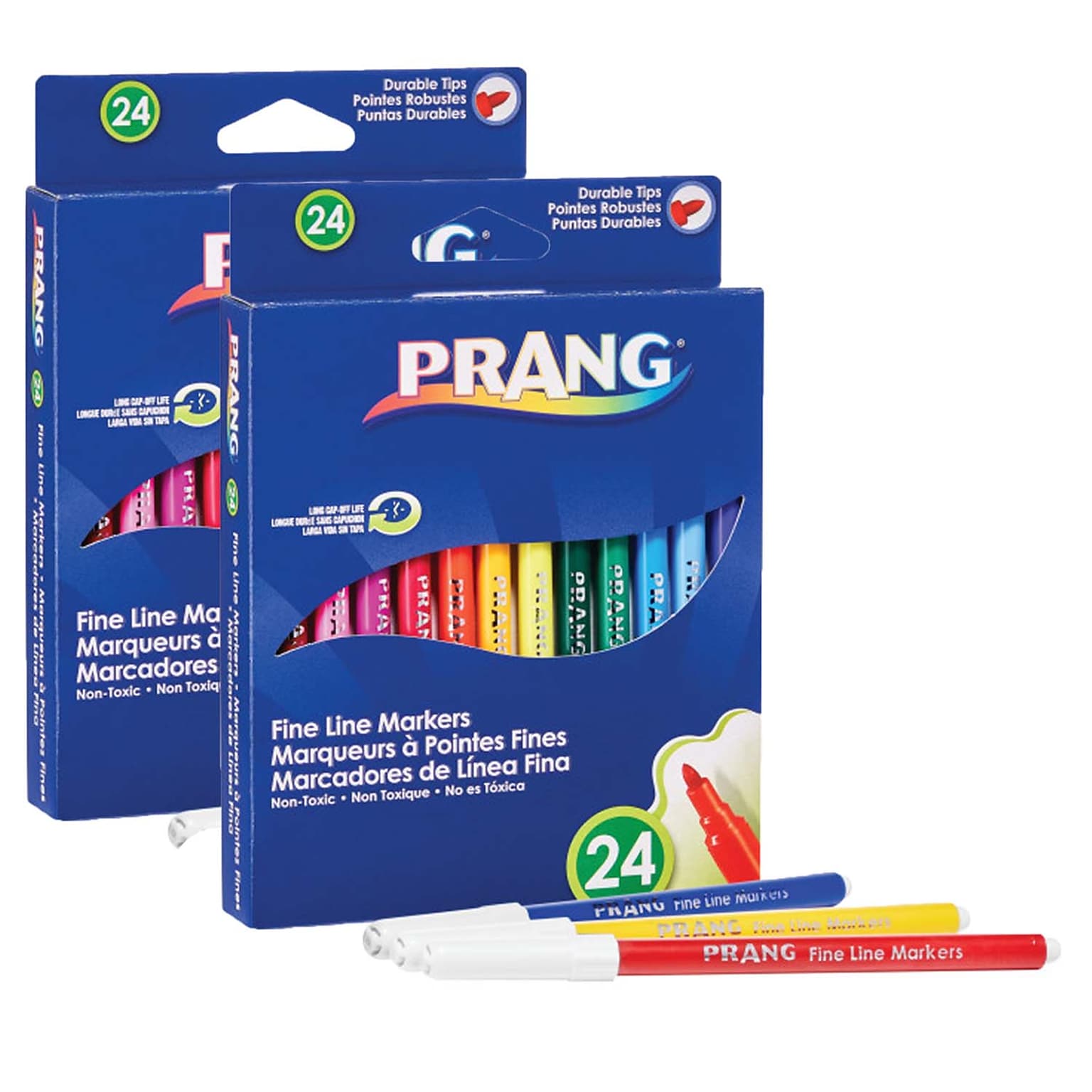 Prang® Classic Markers, Fine Line, 24 Colors Per Pack, 2 Packs (DIX80715-2)