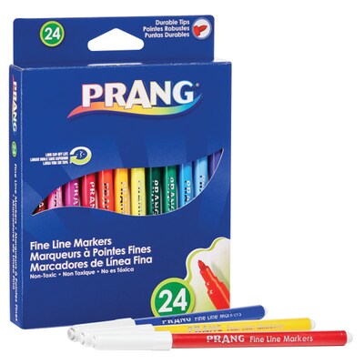 Prang® Classic Markers, Fine Line, 24 Colors Per Pack, 2 Packs (DIX80715-2)