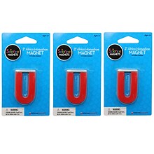 Dowling Magnets® 2 Alnico Horseshoe Magnet, Red, Pack of 3 (DO-731015-3)