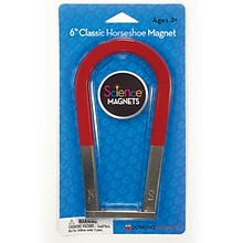 Dowling Magnets® 6 Classic Horseshoe Magnet, Red, Pack of 2 (DO-731023-2)