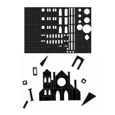 Dowling Magnets® Wonderboard STEAM Architect Magnet Set, Black/White (DO-736221)