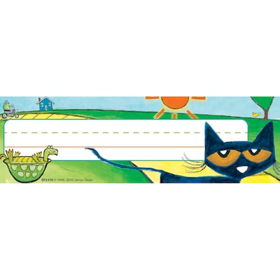 Edupress™ Pete the Cat® Nameplates, 3.5 x 11, 36 Per Pack, 6 Packs (EP-3370-6)