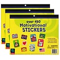 Eureka Jumbo Motivational Sticker Book, 480 Stickers Per Book, Pack of 3 (EU-458010-3)