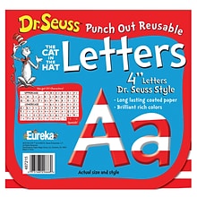 Eureka Dr. Seuss 4 Reusable Punch Out Deco Letters, Stripes, 217 Pieces/Pack, 3 Packs (EU-487215-3)