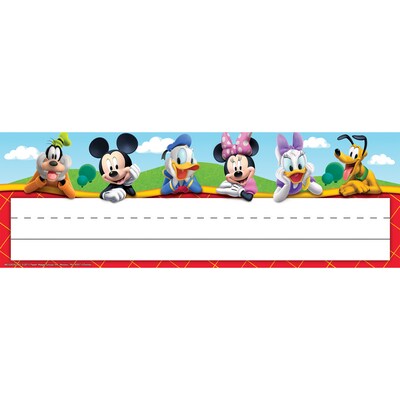 Eureka® Self-Adhesive Mickey Mouse Clubhouse® Nameplates, 9.625" x 3.25", 36 Per Pack, 3 Packs (EU-833003-3)