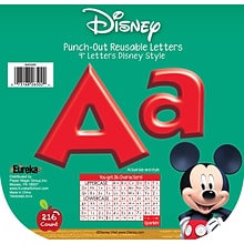 Eureka Mickey Mouse Clubhouse 4 Reusable Punch Out Deco Letters, Red, 216/Pack, 3 Packs (EU-845049-