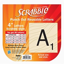 Eureka Scrabble 4 Reusable Punch Out Letters, 96/Pack, 3 Packs (EU-845153-3)