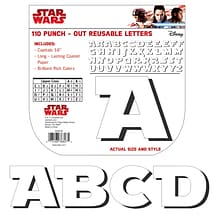 Eureka® Star Wars™ Super Troopers Reusable Punch Out Deco Letters, White, 110 Per Pack, 3 Packs (EU-