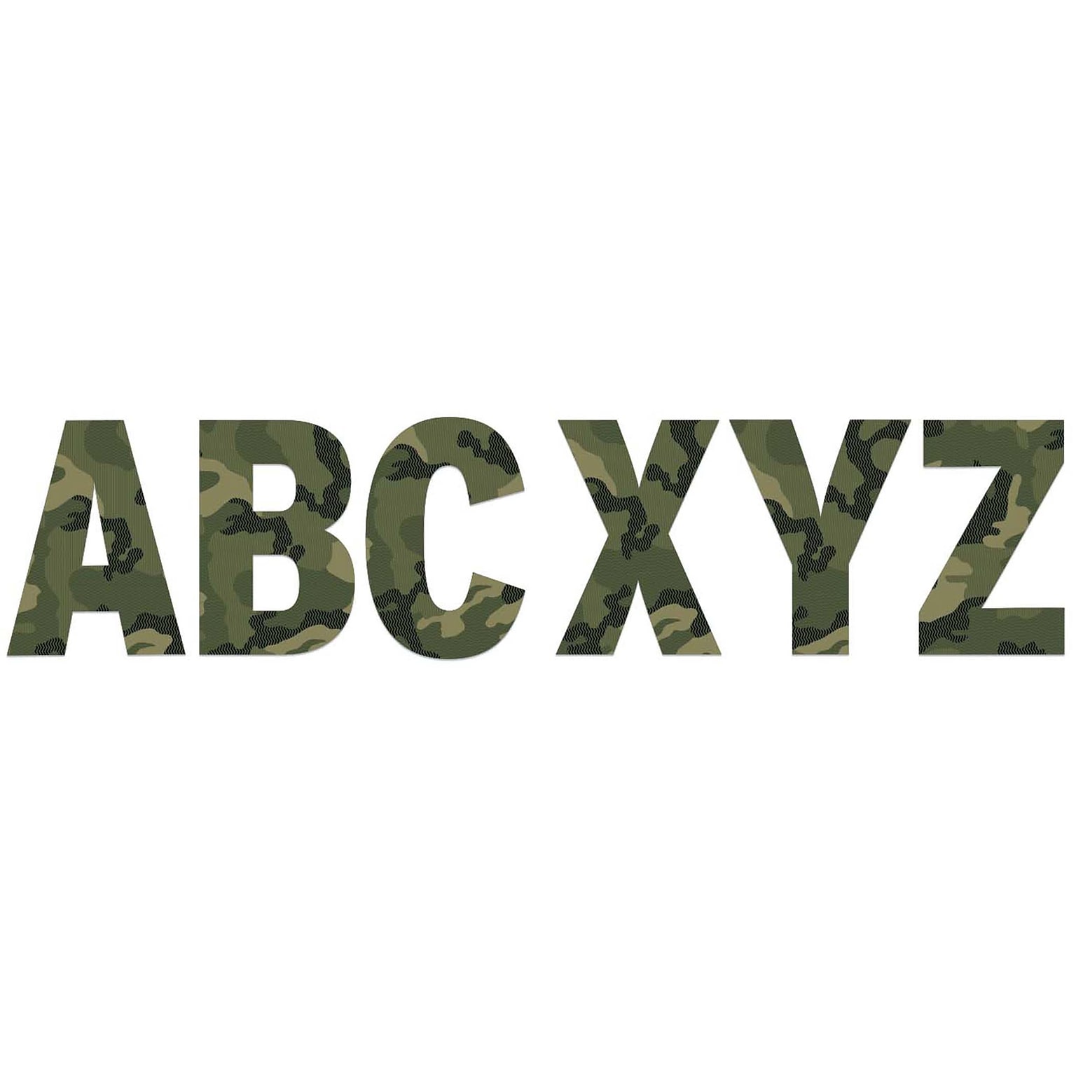 Eureka® 7 Deco Letters, Classic Camo, 129 Pieces (EU-850004)