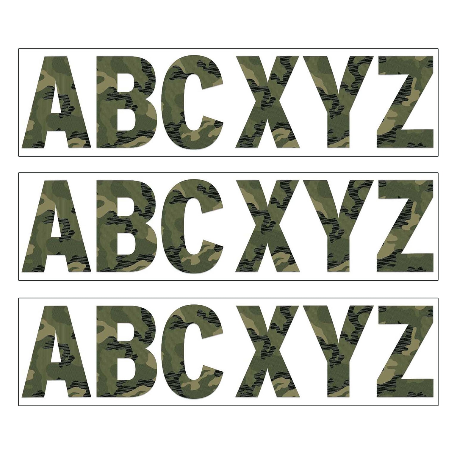 Eureka 7 Deco Letters, Classic Camo, 129/Pack, 3 Packs (EU-850004-3)