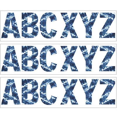 Eureka 7 Deco Letters, Shibori Tie-Dye, 129/Pack, 3 Packs (EU-850005-3)